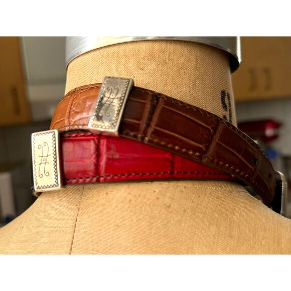 VTG Western Multicolor Leather Belt Size 30\